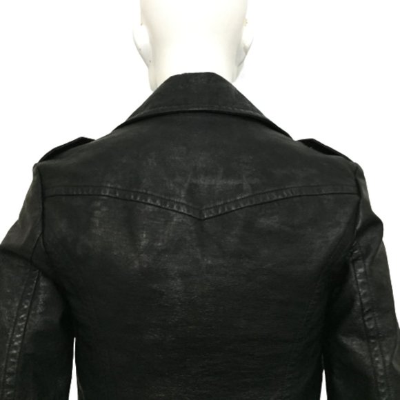 French Connection Size 0 Ladies Black Leather Jacket - Picture 4 of 16